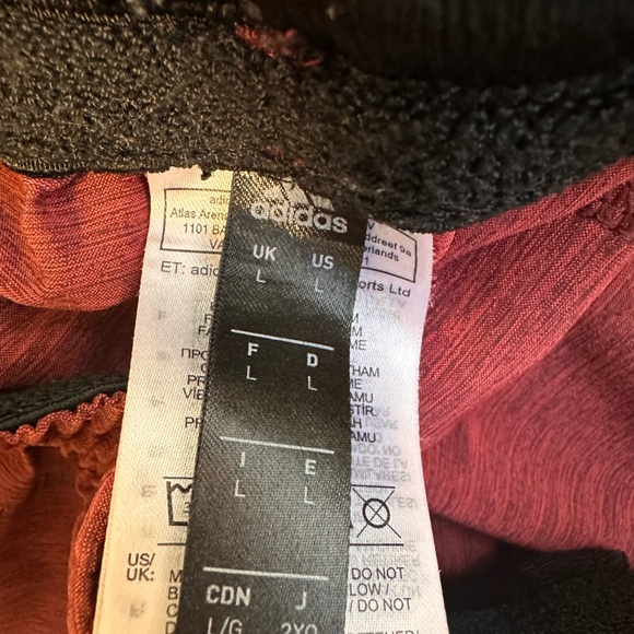 Adidas running shorts Red. Men’s size L - Picture 3 of 3